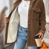 Damen Wintermantel Jacke mit Langer Kapuze